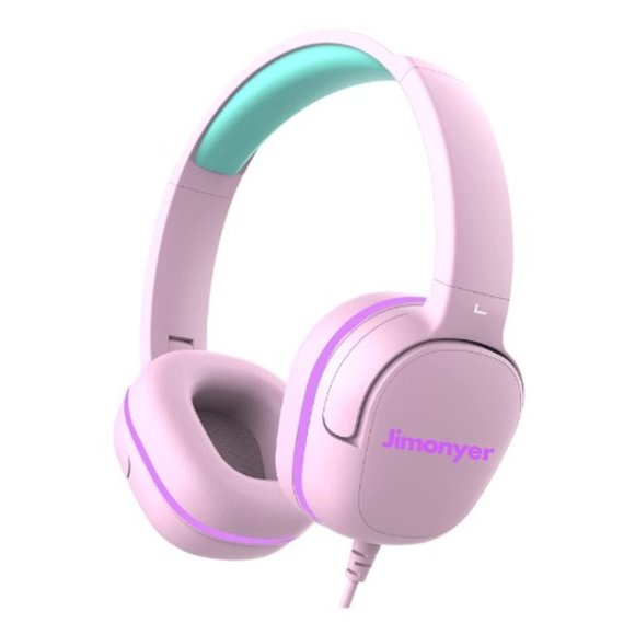 Kids Headphones - Wired HD Stereo - Safe Volume Limiter - Foldable - Lt Weight